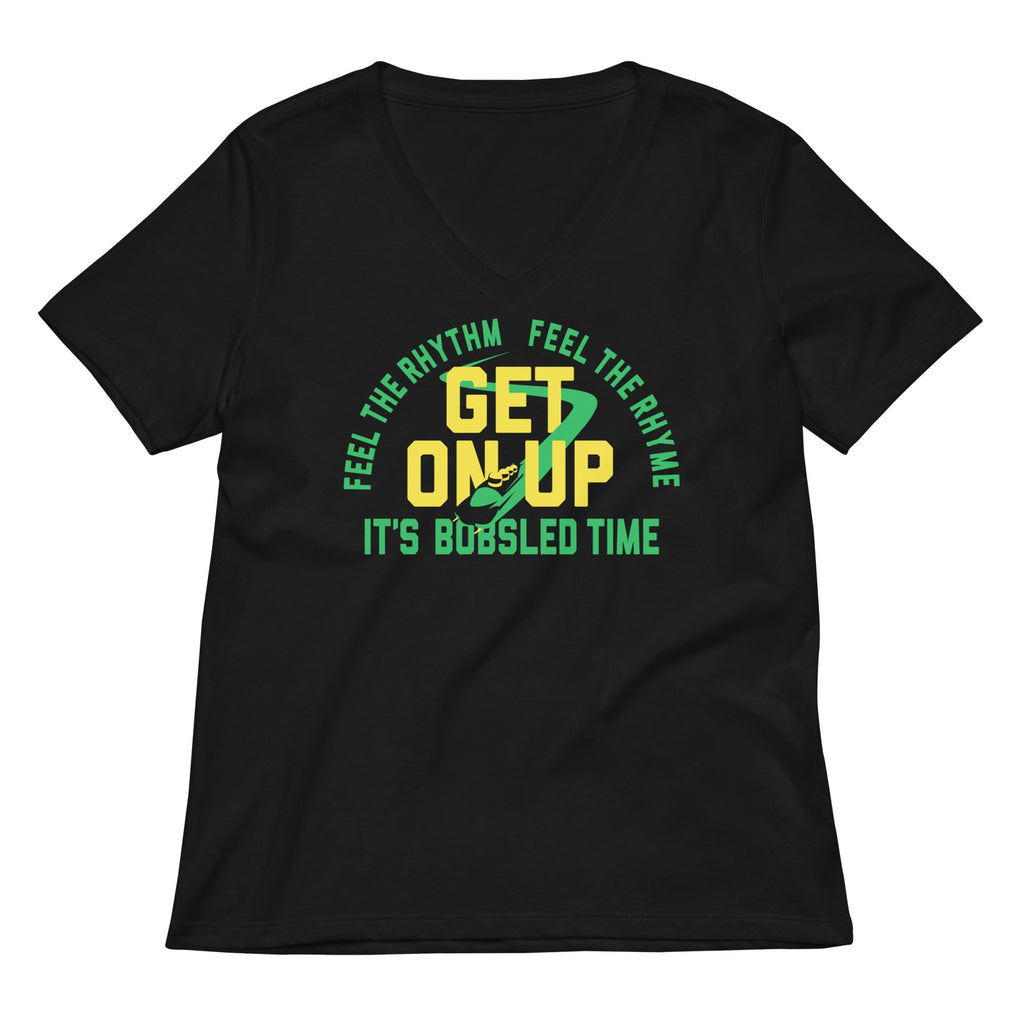 It's Bobsled Time Women's V-Neck Tee product image 2