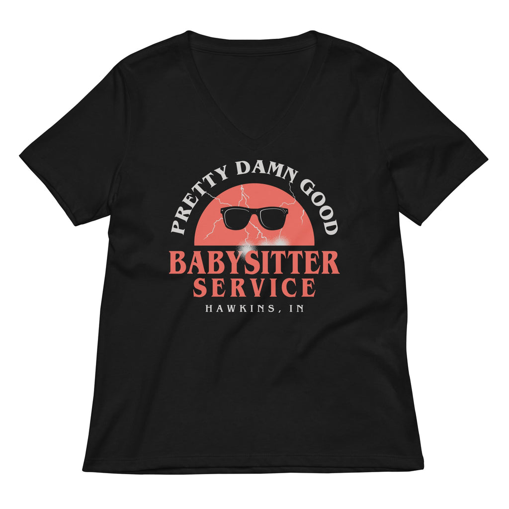 Pretty Damn Good Babysitter Service Women's V-Neck Tee product image 1
