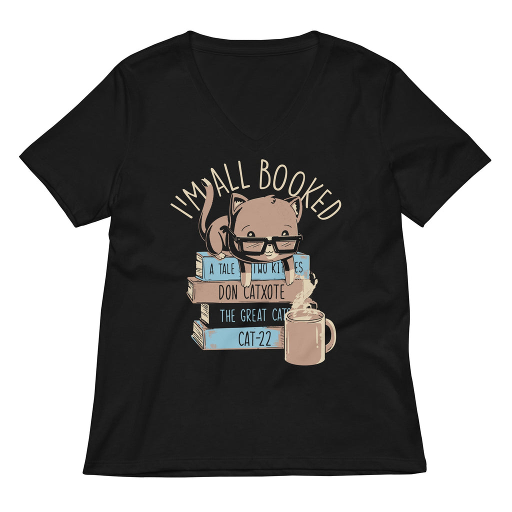 I'm All Booked Women's V-Neck Tee product image 1