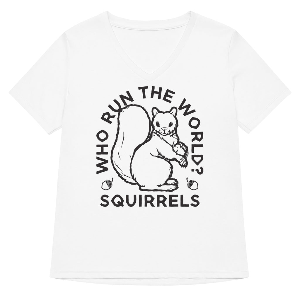 Who Run The World? Squirrels Women's V-Neck Tee product image 1