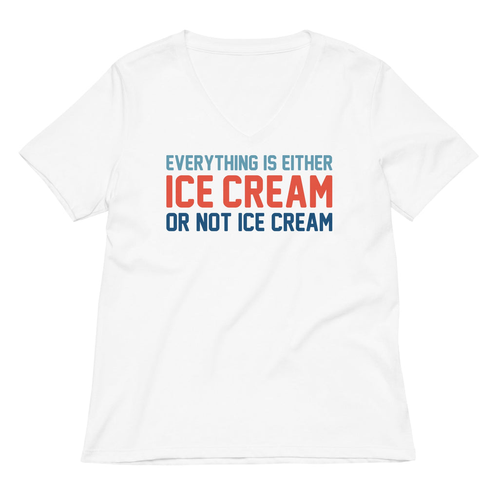 Everything Is Ice Cream Or Not Women's V-Neck Tee product image 1