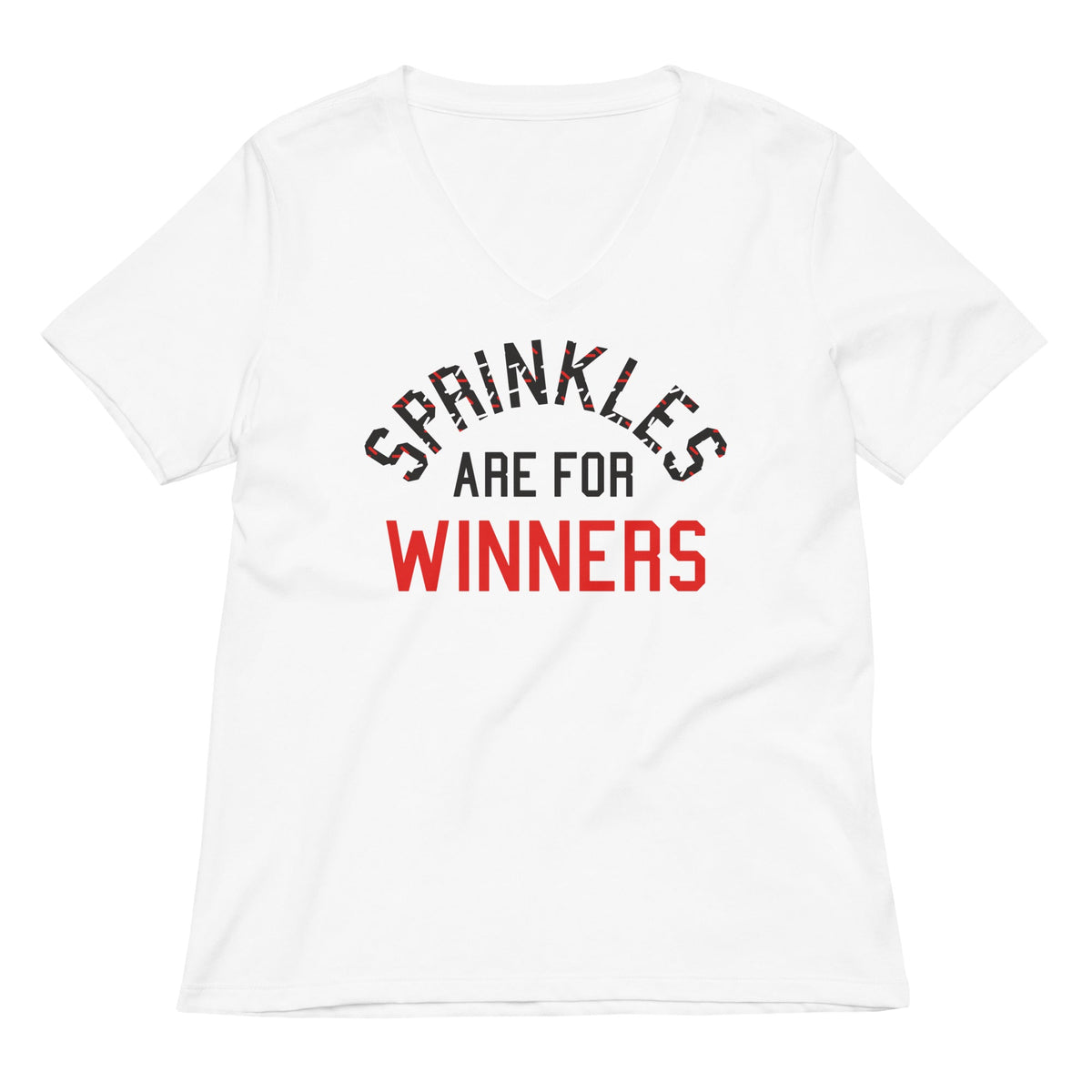 Sprinkles Are For Winners Women's V-Neck Tee product image 1