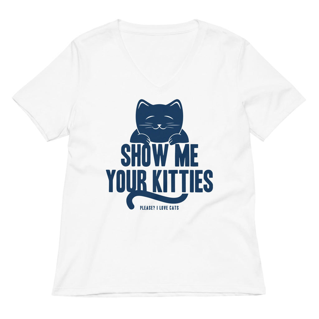 Show Me Your Kitties Women's V-Neck Tee product image 2