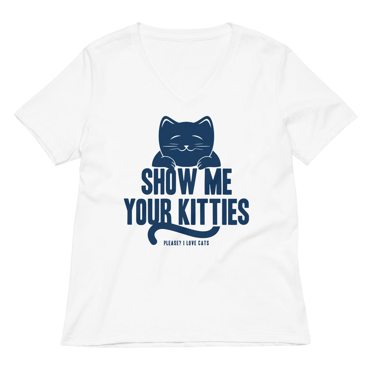 Show Me Your Kitties Women's V-Neck Tee product image 2