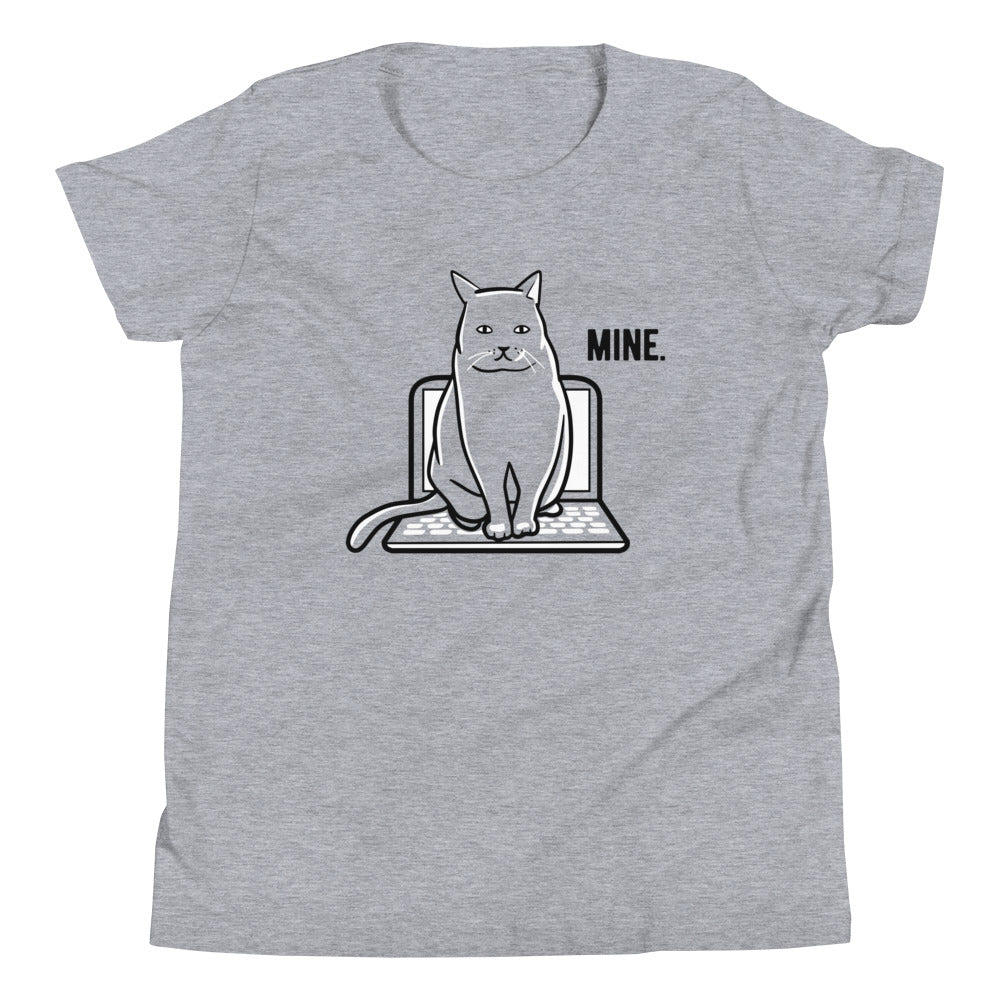 Mine Computer Cat Kid's Youth Tee product image 1