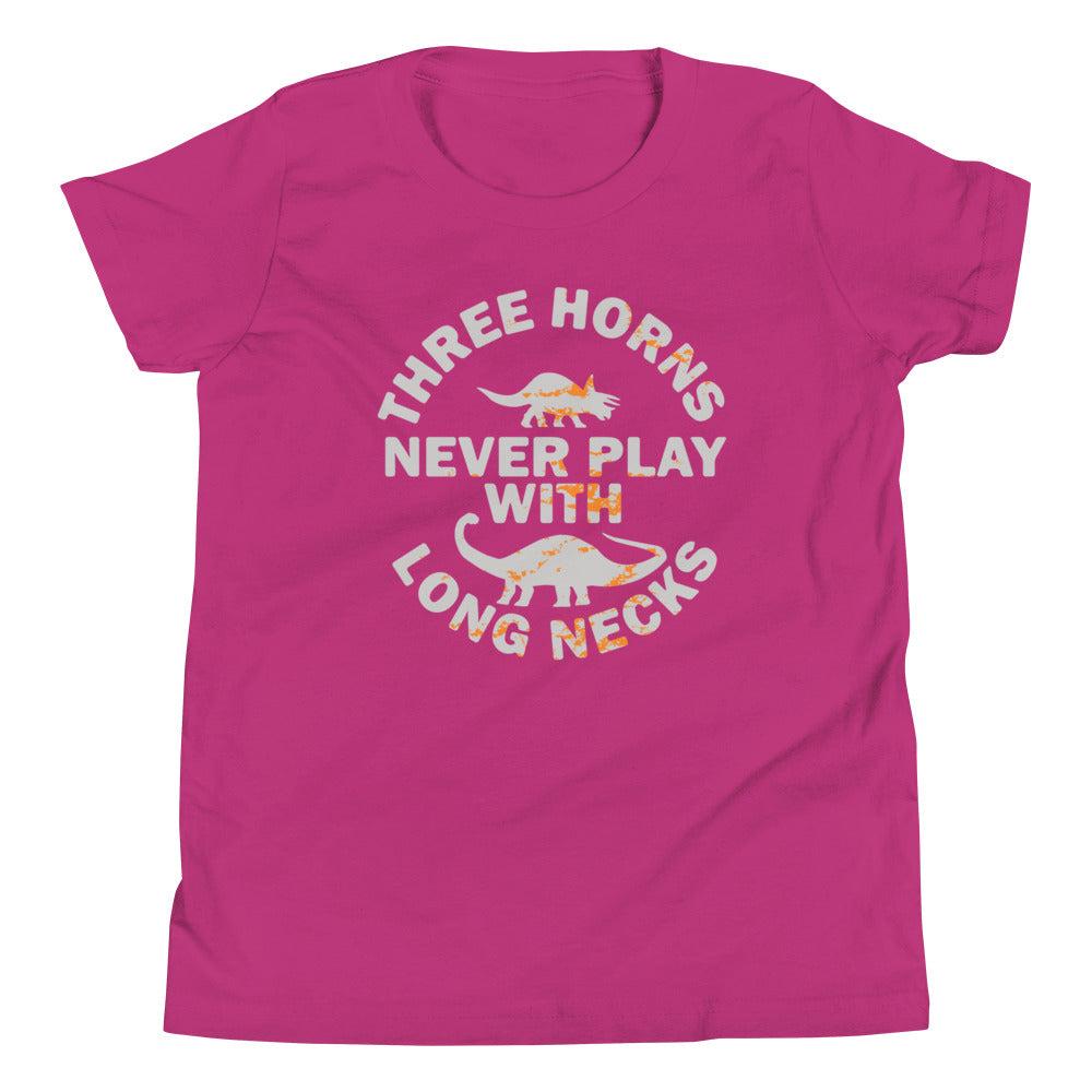 Three Horns Never Play With Long Necks Kid's Youth Tee product image 6