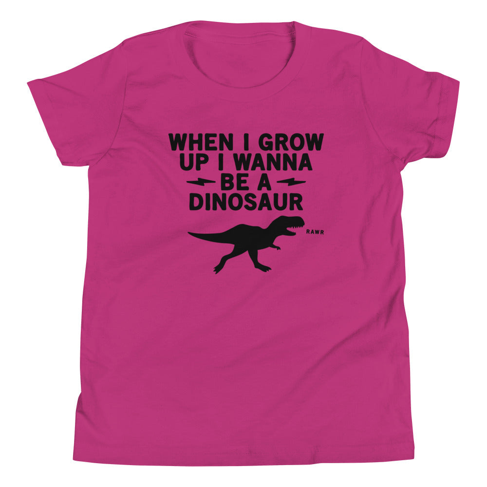 When I Grow Up I Wanna Be A Dinosaur Kid's Youth Tee product image 3