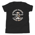 Three Horns Never Play With Long Necks Kid's Youth Tee product image 1