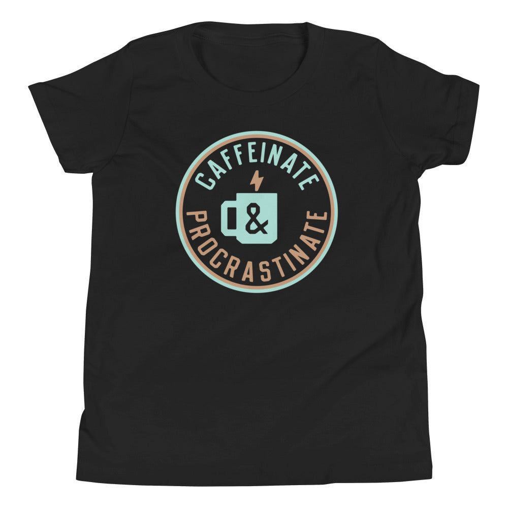 Caffeinate And Procrastinate Kid's Youth Tee product image 1