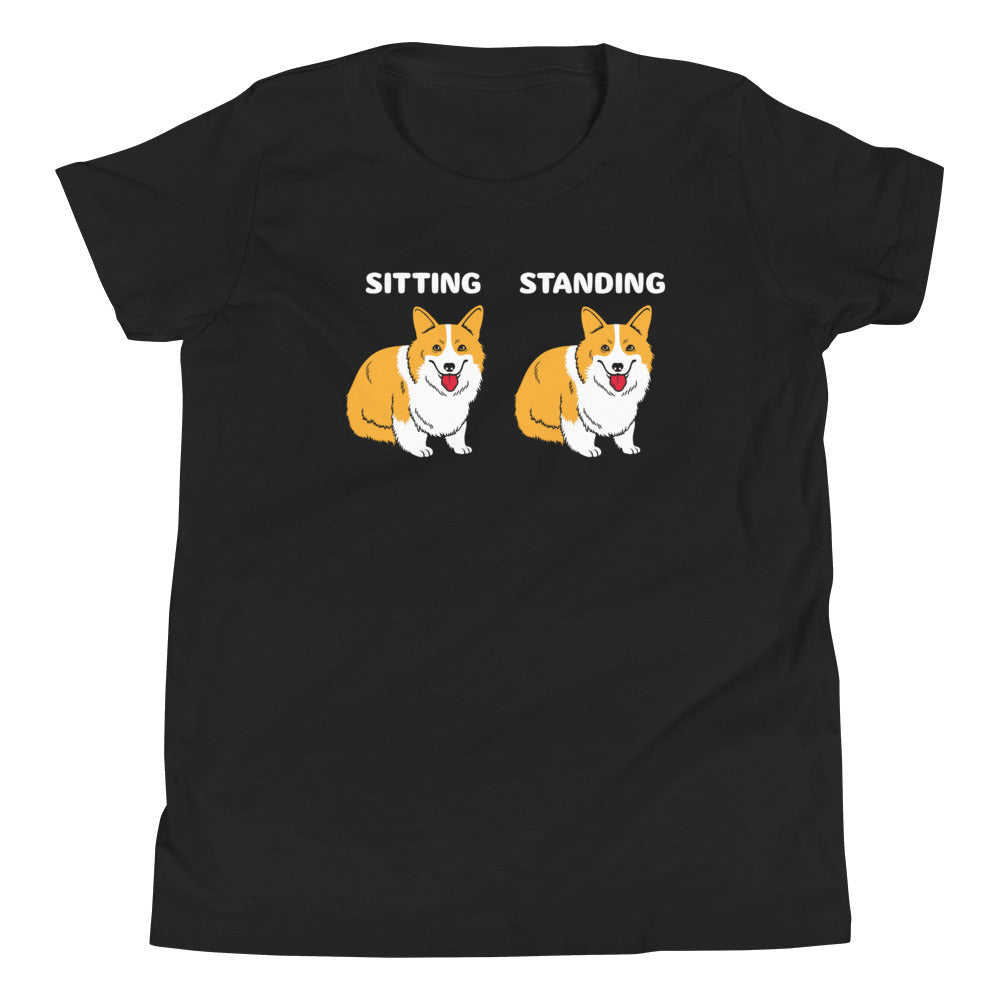 Corgi Sitting And Standing Kid's Youth Tee product image 2