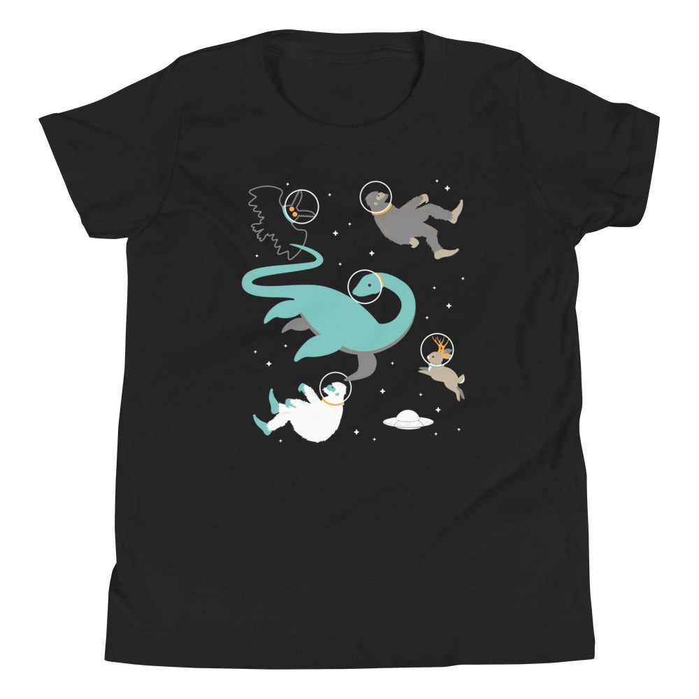 Cryptids In Space Kid's Youth Tee product image 1