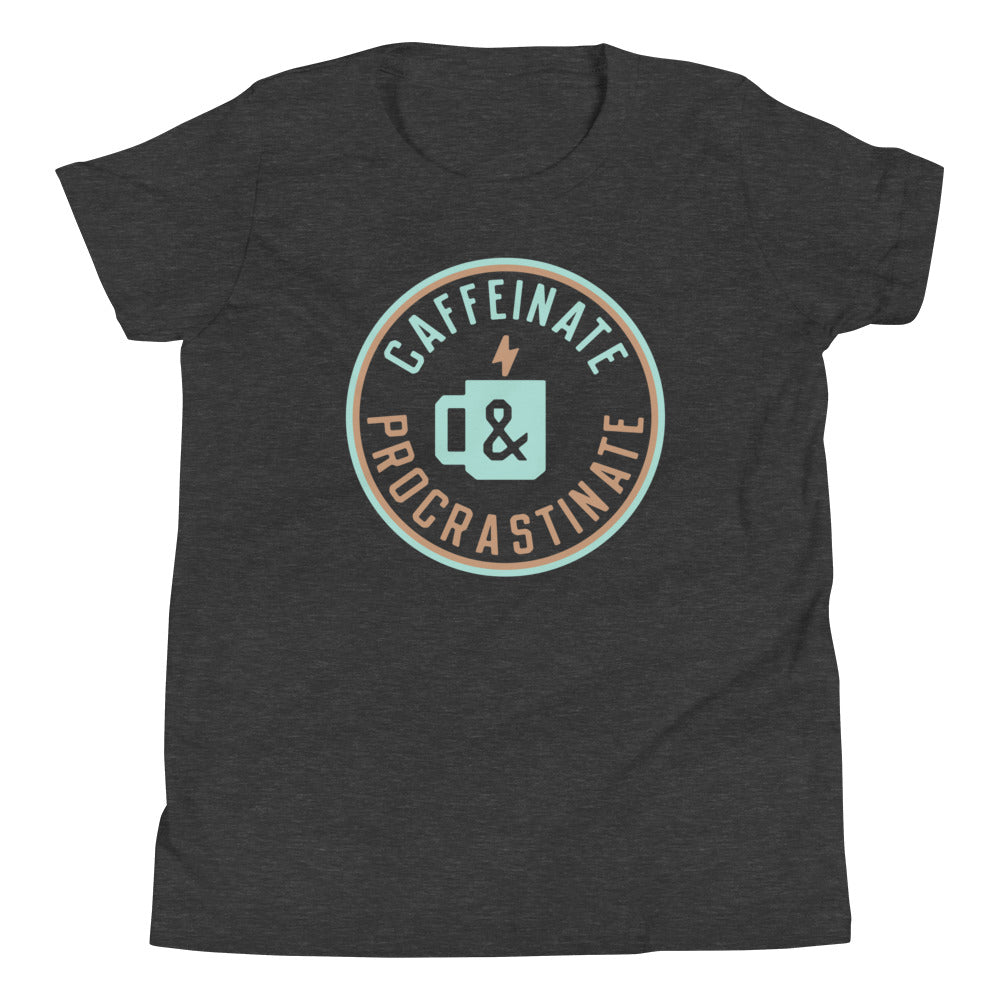Caffeinate And Procrastinate Kid's Youth Tee product image 4