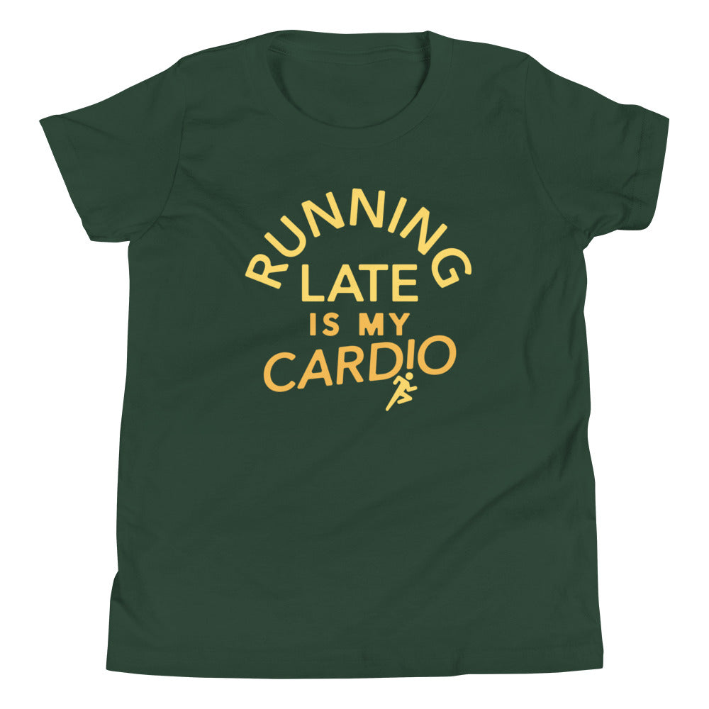 Running Late Is My Cardio Kid's Youth Tee product image 4