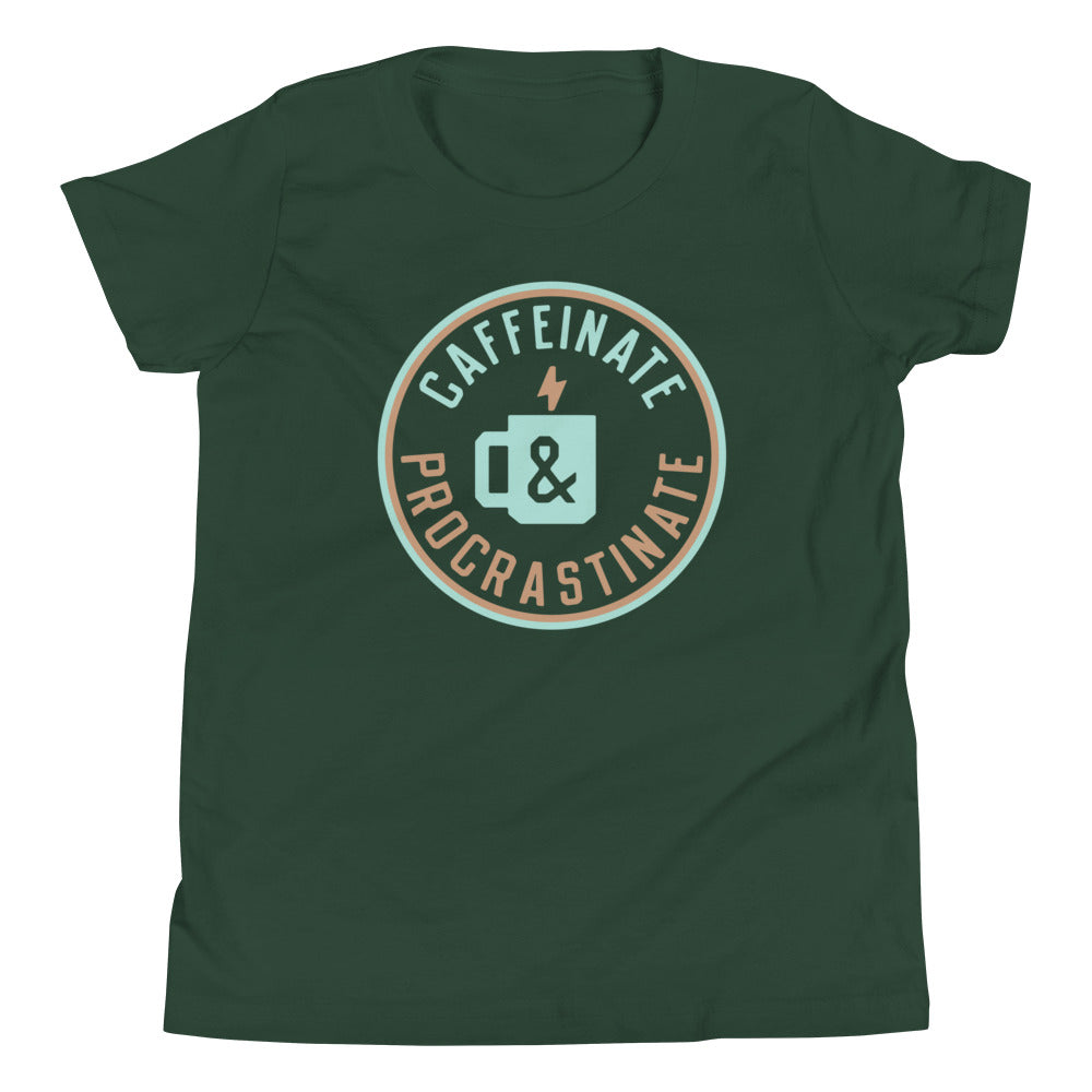 Caffeinate And Procrastinate Kid's Youth Tee product image 3