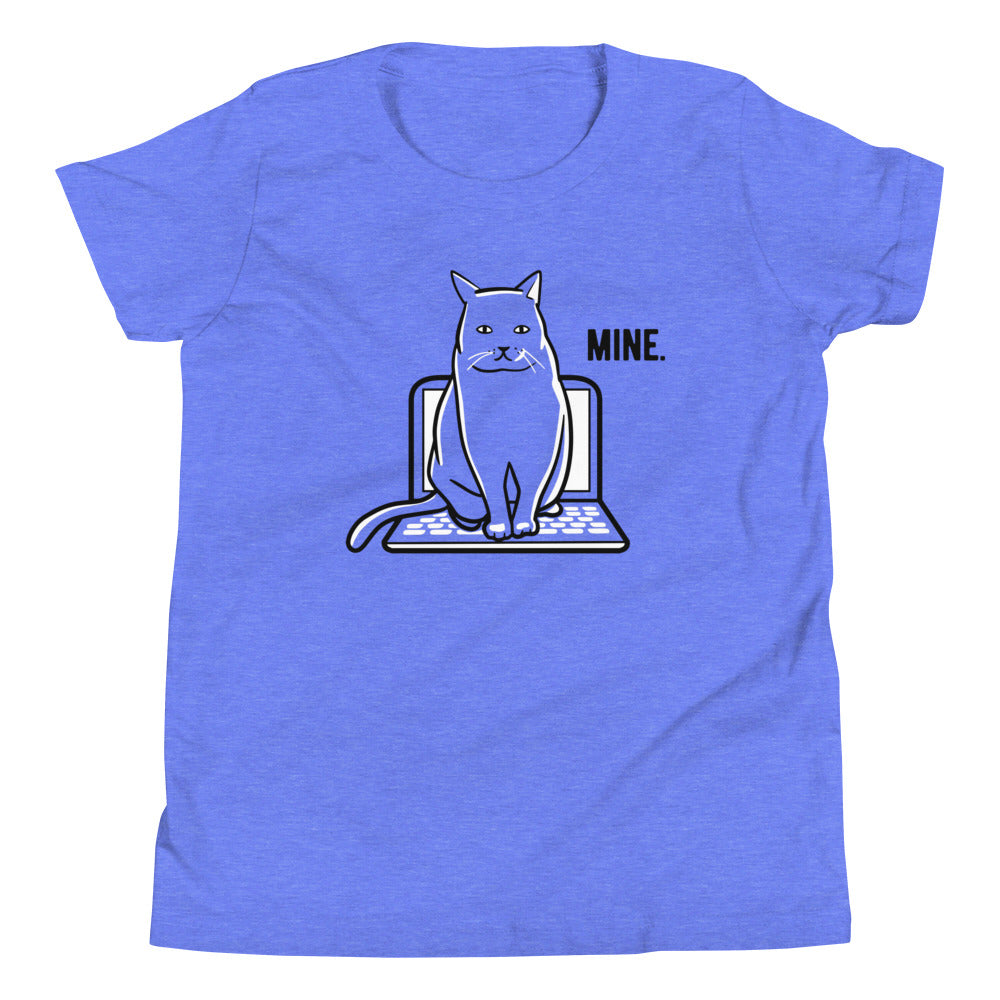 Mine Computer Cat Kid's Youth Tee product image 2