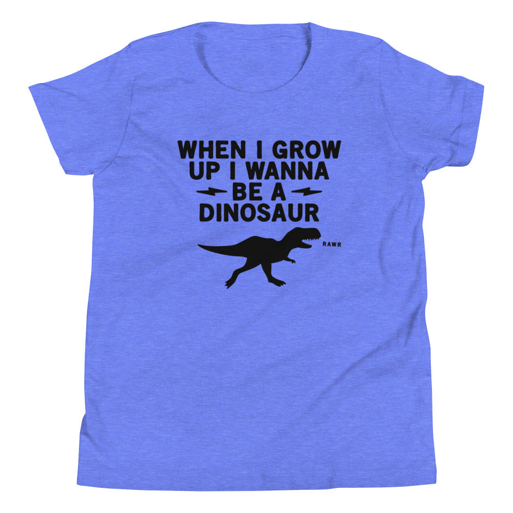 When I Grow Up I Wanna Be A Dinosaur Kid's Youth Tee product image 2