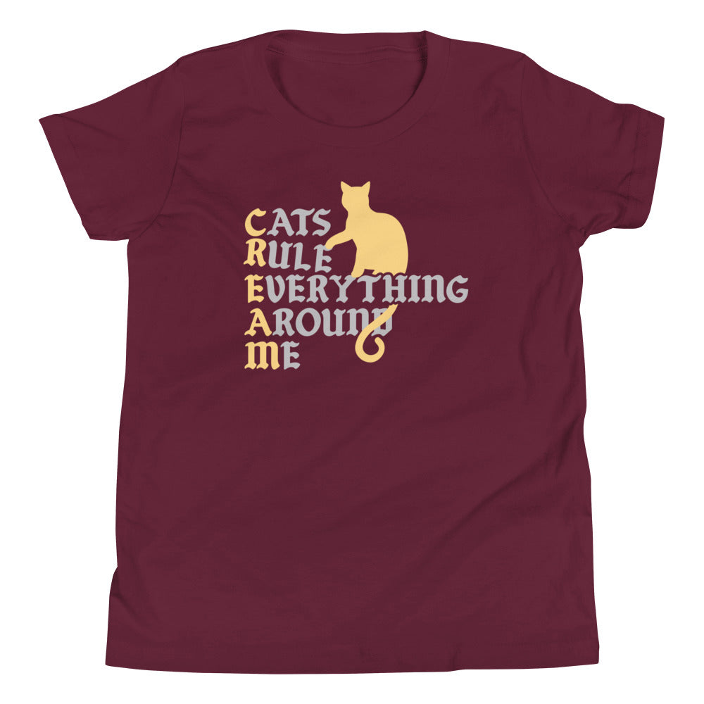 Cats Rule Everything Around Me Kid's Youth Tee product image 2