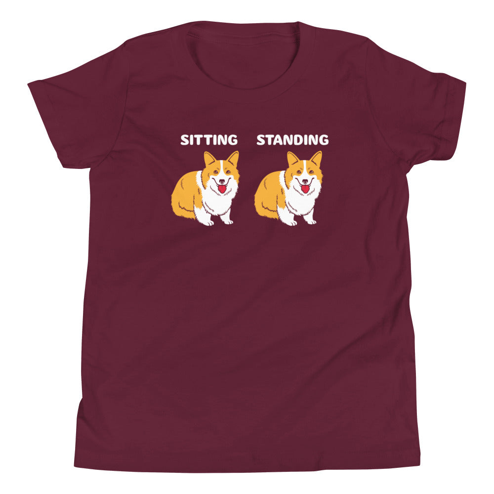 Corgi Sitting And Standing Kid's Youth Tee product image 3