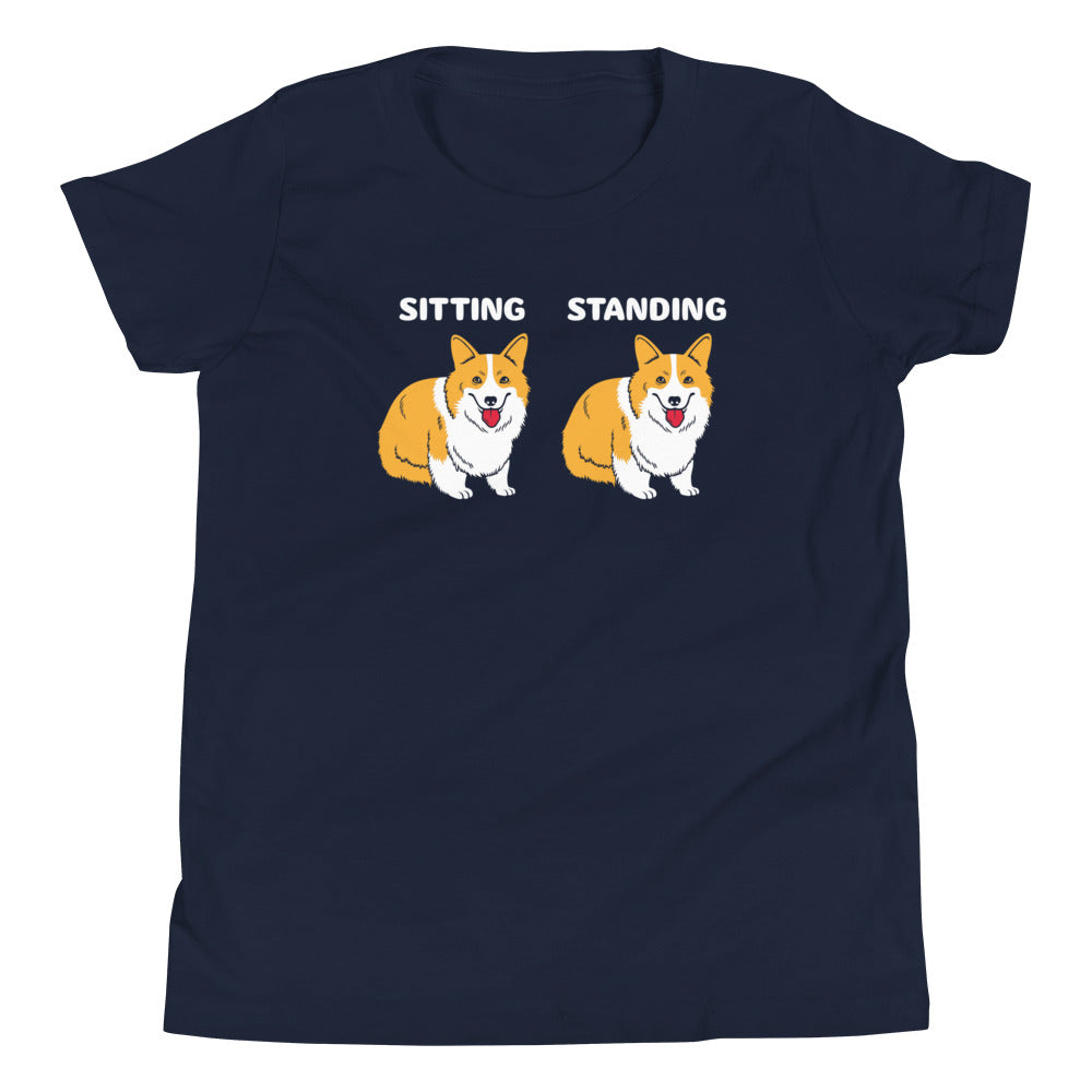 Corgi Sitting And Standing Kid's Youth Tee product image 1