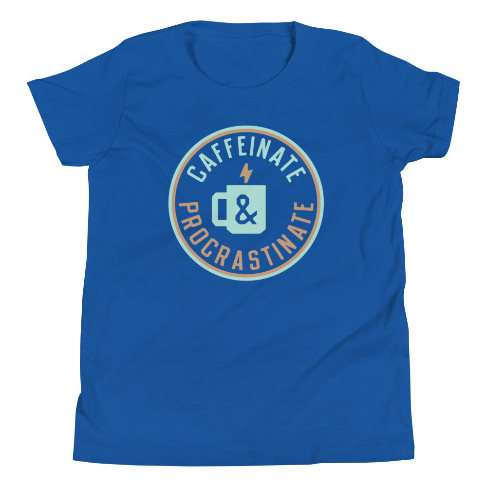 Caffeinate And Procrastinate Kid's Youth Tee product image 5