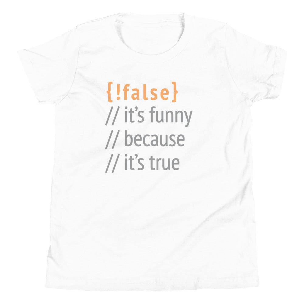 It's Funny Because True Kid's Youth Tee product image 5